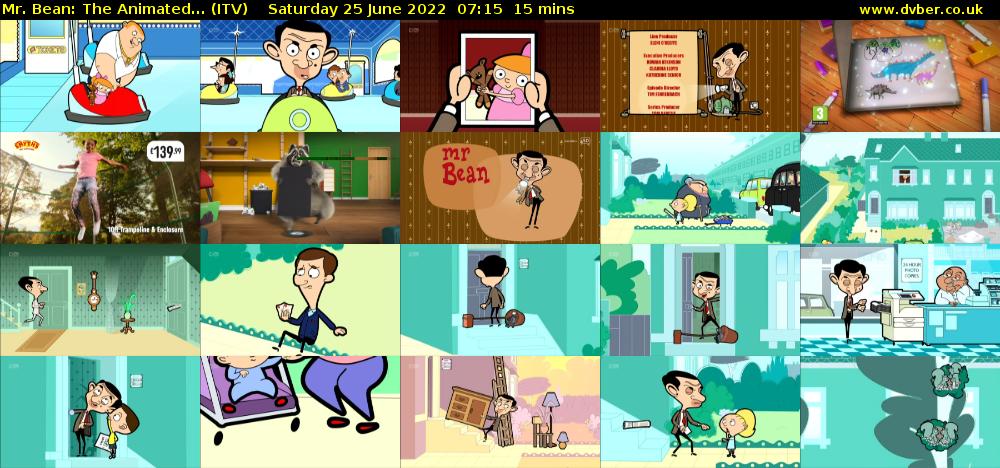 Mr. Bean: The Animated... (ITV) Saturday 25 June 2022 07:15 - 07:30
