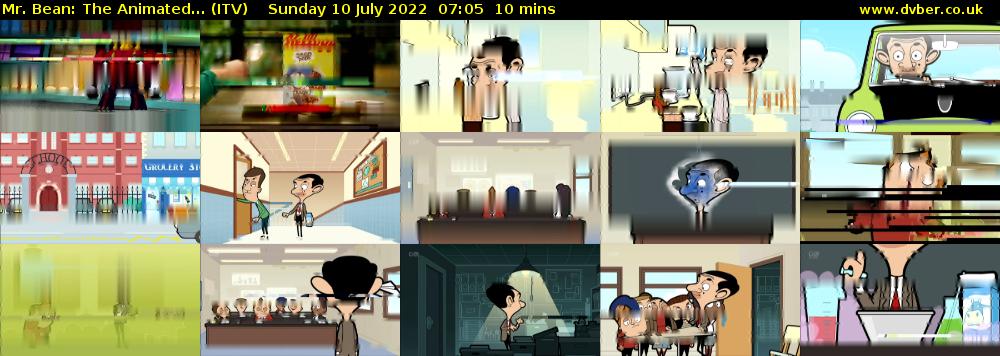Mr. Bean: The Animated... (ITV) Sunday 10 July 2022 07:05 - 07:15