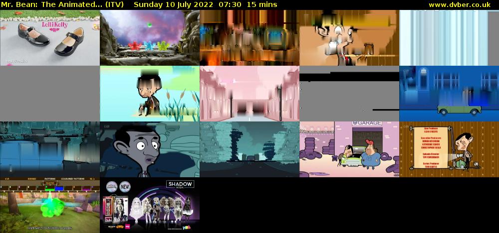 Mr. Bean: The Animated... (ITV) Sunday 10 July 2022 07:30 - 07:45