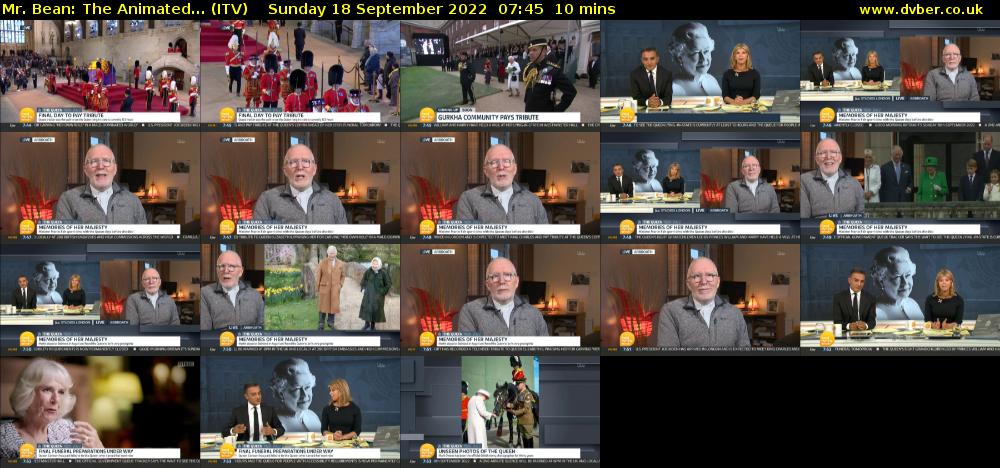 Mr. Bean: The Animated... (ITV) Sunday 18 September 2022 07:45 - 07:55