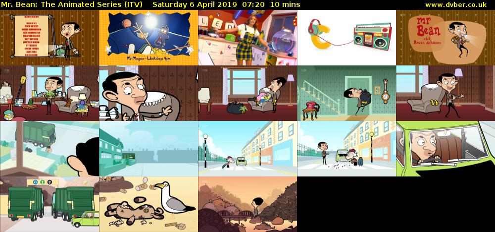 Mr. Bean: The Animated Series (ITV) Saturday 6 April 2019 07:20 - 07:30