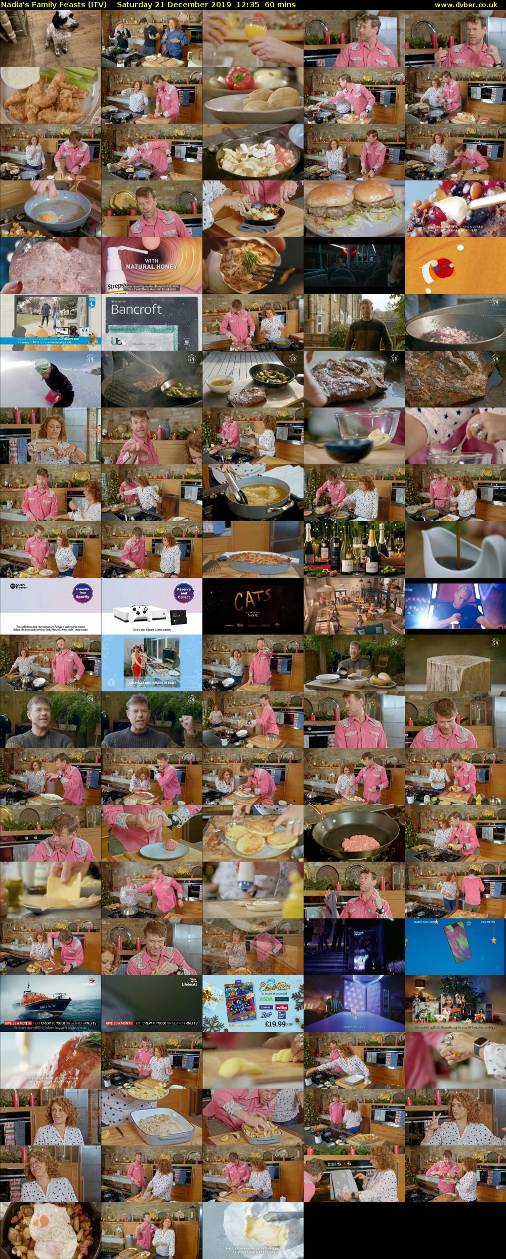 Nadia's Family Feasts (ITV) Saturday 21 December 2019 12:35 - 13:35