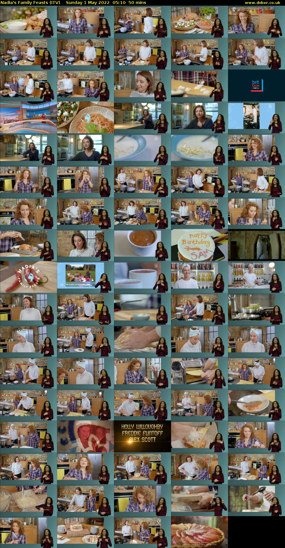 Nadia's Family Feasts (ITV) Sunday 1 May 2022 05:10 - 06:00