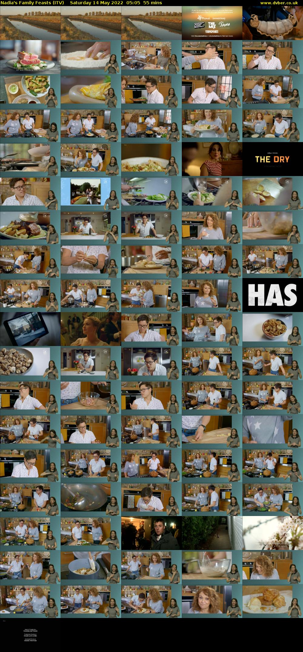 Nadia's Family Feasts (ITV) Saturday 14 May 2022 05:05 - 06:00