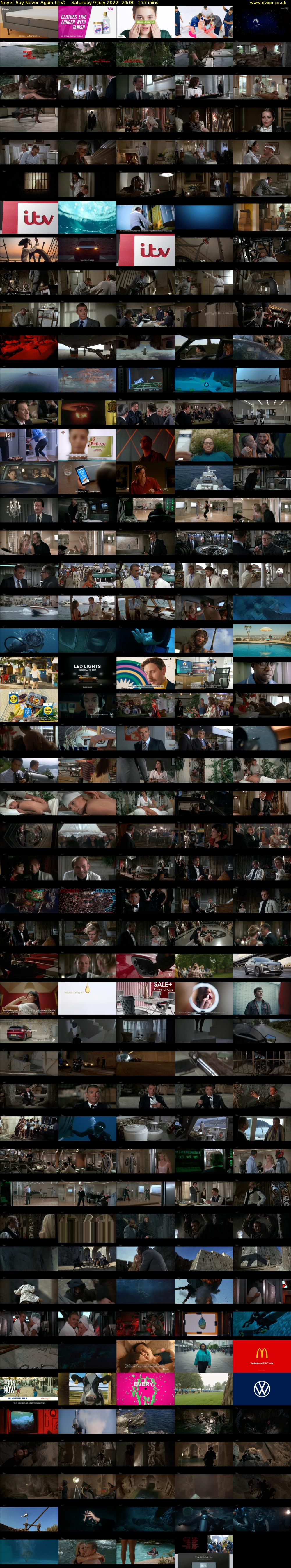 Never Say Never Again (ITV) Saturday 9 July 2022 20:00 - 22:35