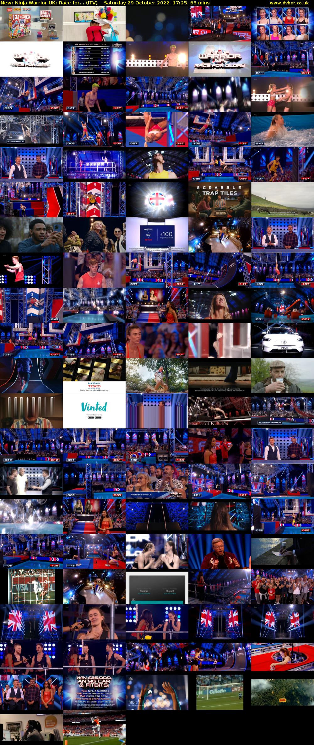 Ninja Warrior UK: Race for... (ITV) Saturday 29 October 2022 17:25 - 18:30