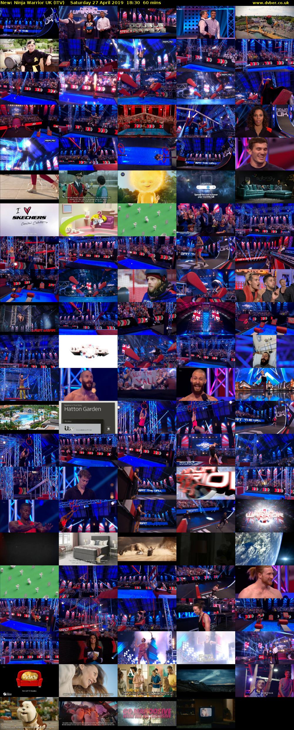 Ninja Warrior UK (ITV) Saturday 27 April 2019 18:30 - 19:30