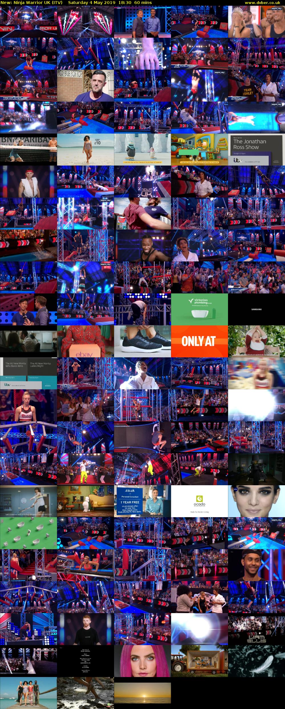 Ninja Warrior UK (ITV) Saturday 4 May 2019 18:30 - 19:30