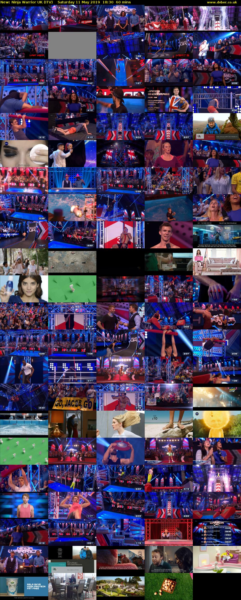 Ninja Warrior UK (ITV) Saturday 11 May 2019 18:30 - 19:30