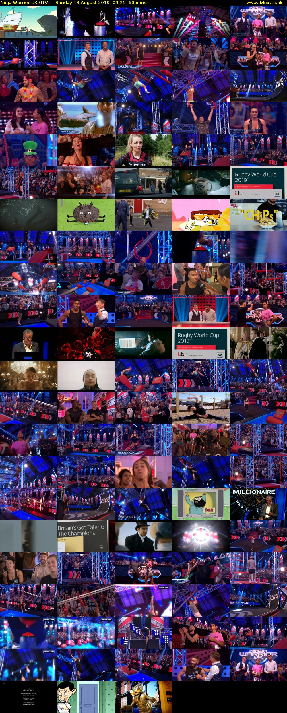 Ninja Warrior UK (ITV) Sunday 18 August 2019 09:25 - 10:25