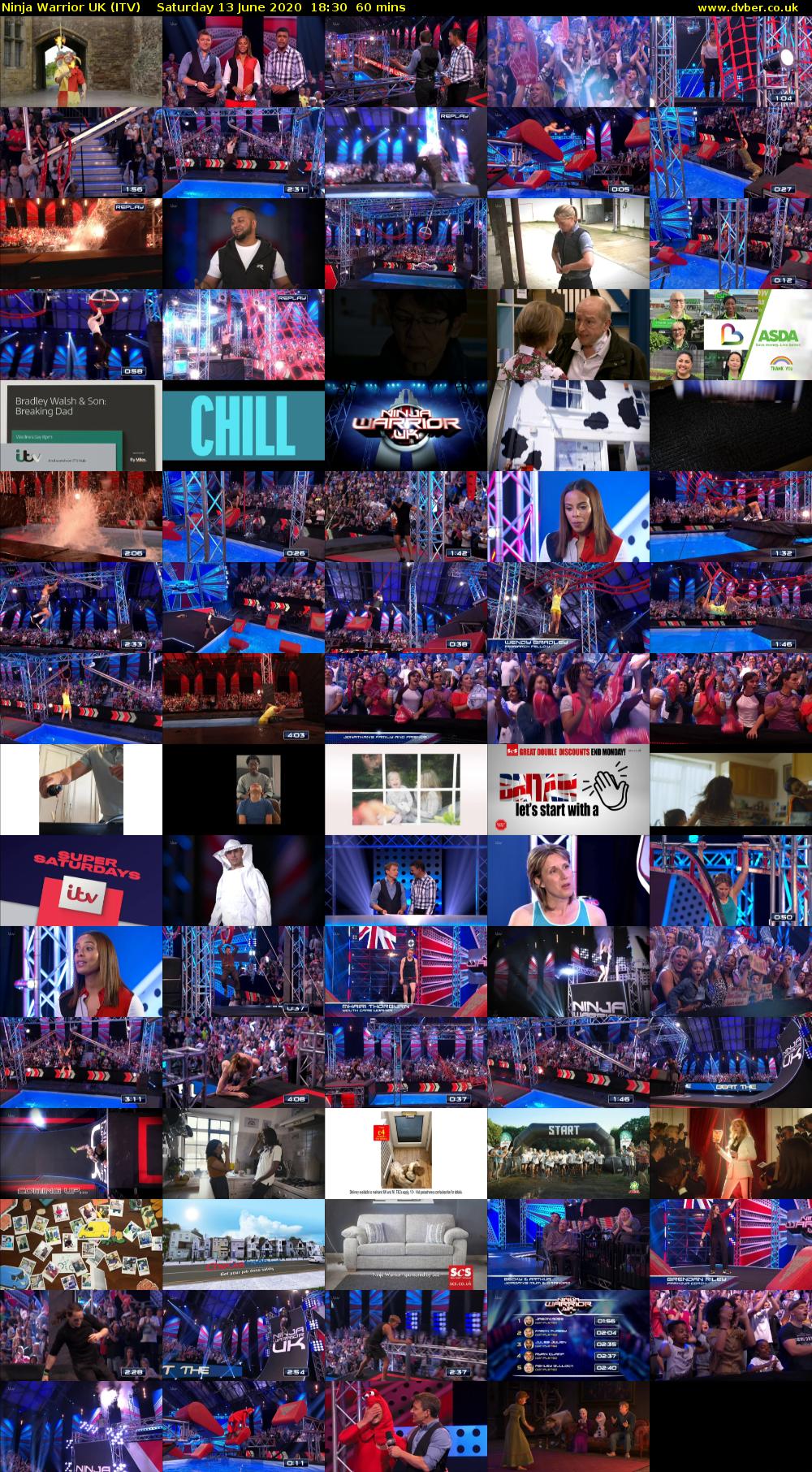 Ninja Warrior UK (ITV) Saturday 13 June 2020 18:30 - 19:30