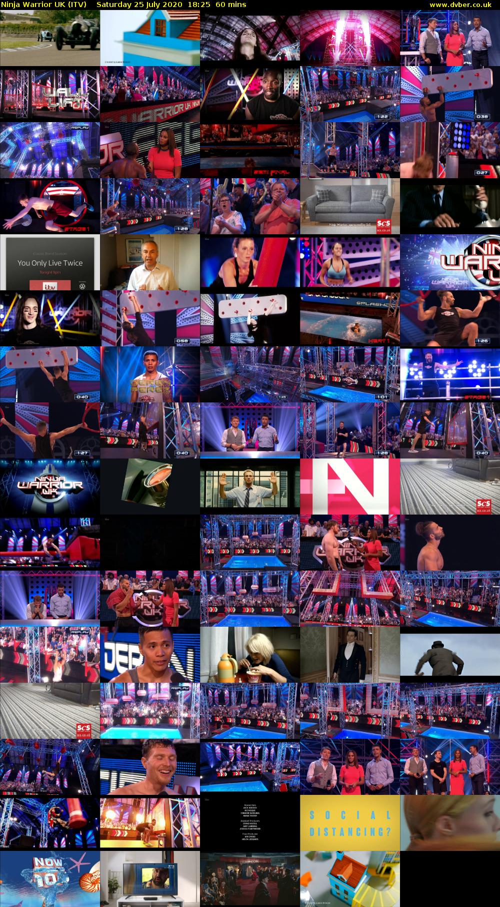 Ninja Warrior UK (ITV) Saturday 25 July 2020 18:25 - 19:25