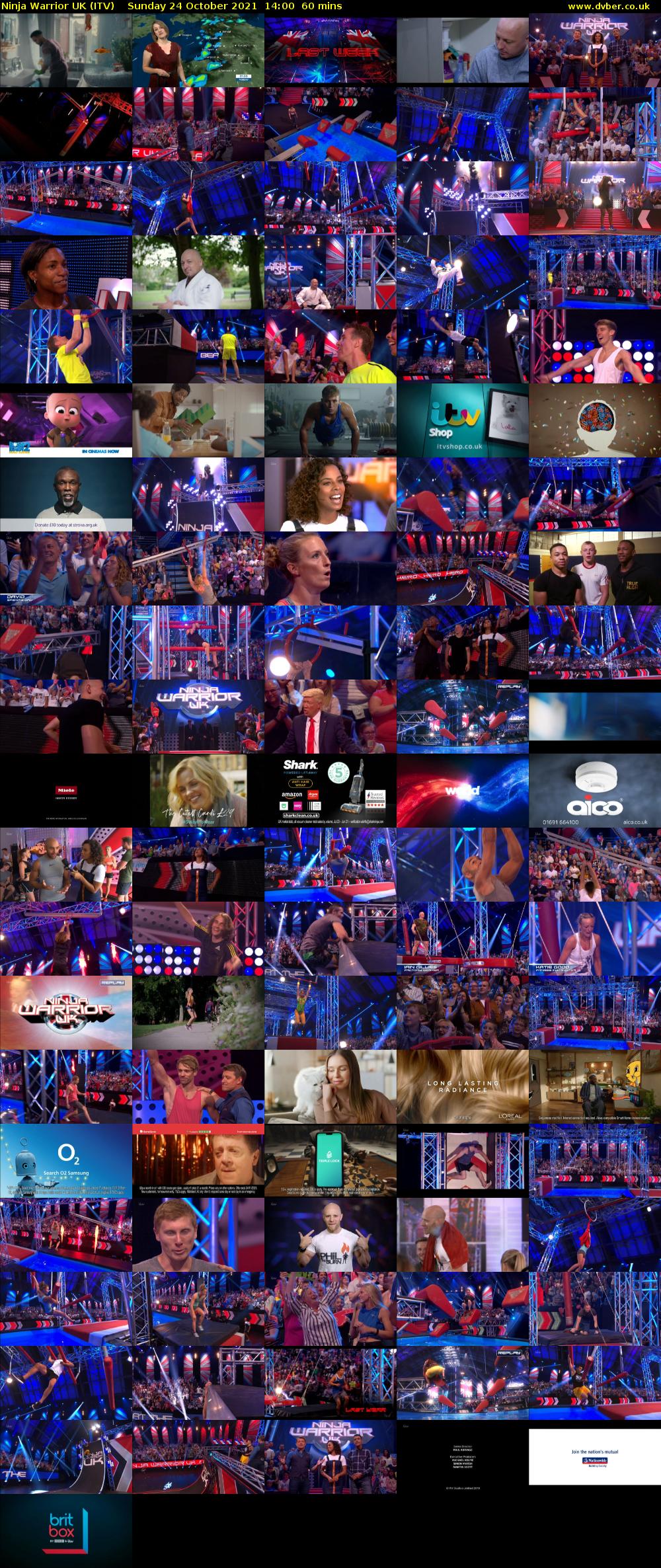 Ninja Warrior UK (ITV) Sunday 24 October 2021 14:00 - 15:00