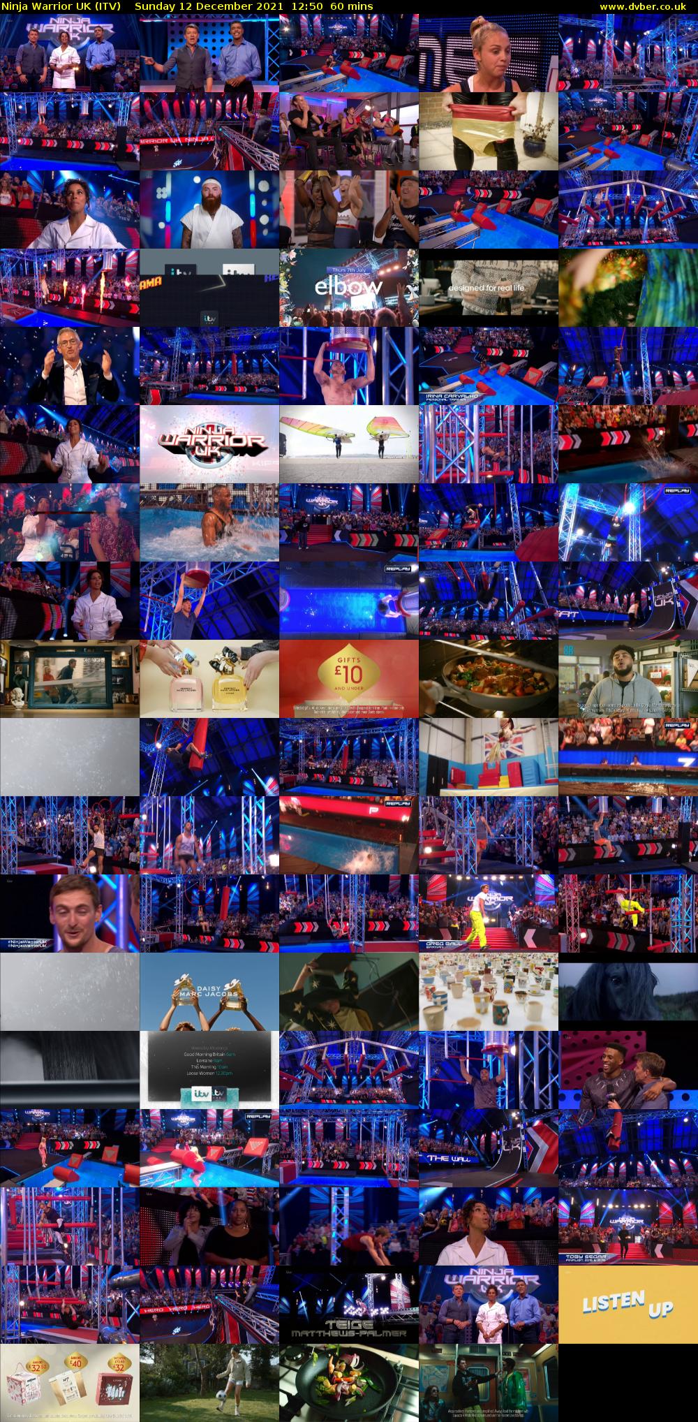 Ninja Warrior UK (ITV) Sunday 12 December 2021 12:50 - 13:50