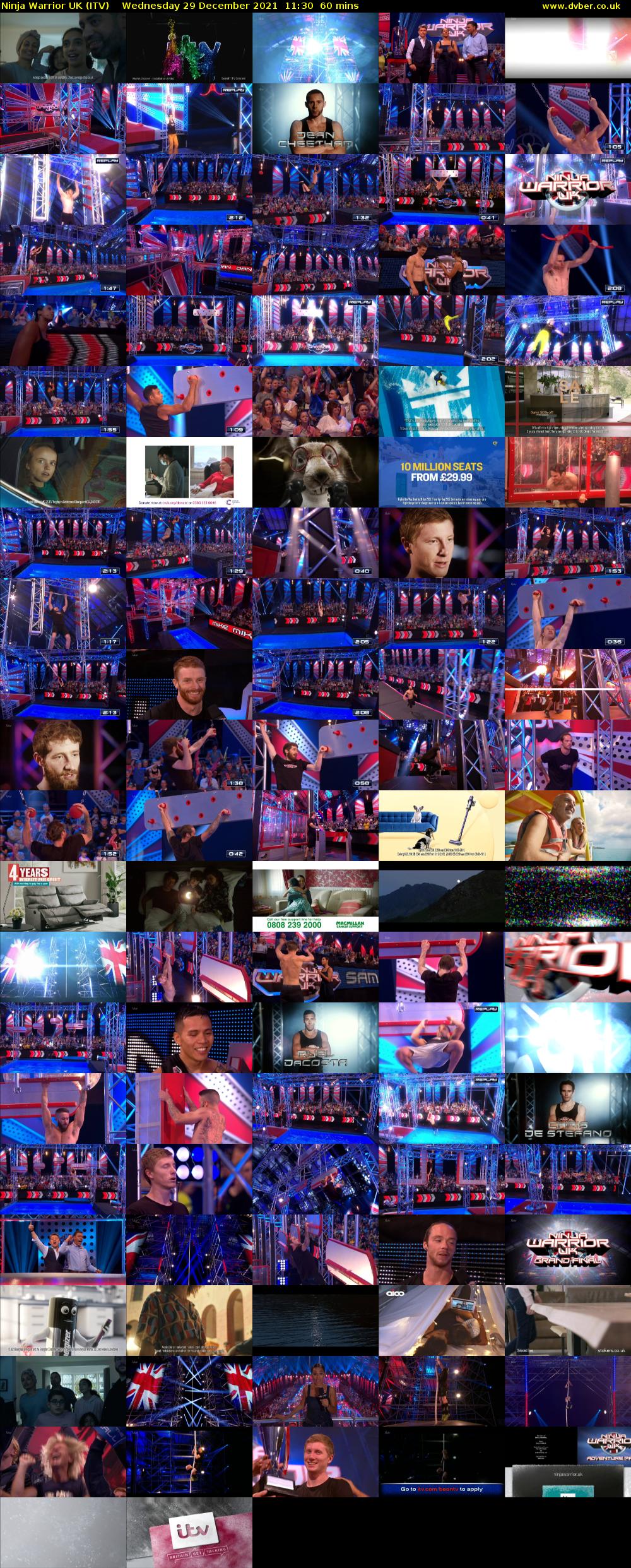 Ninja Warrior UK (ITV) Wednesday 29 December 2021 11:30 - 12:30