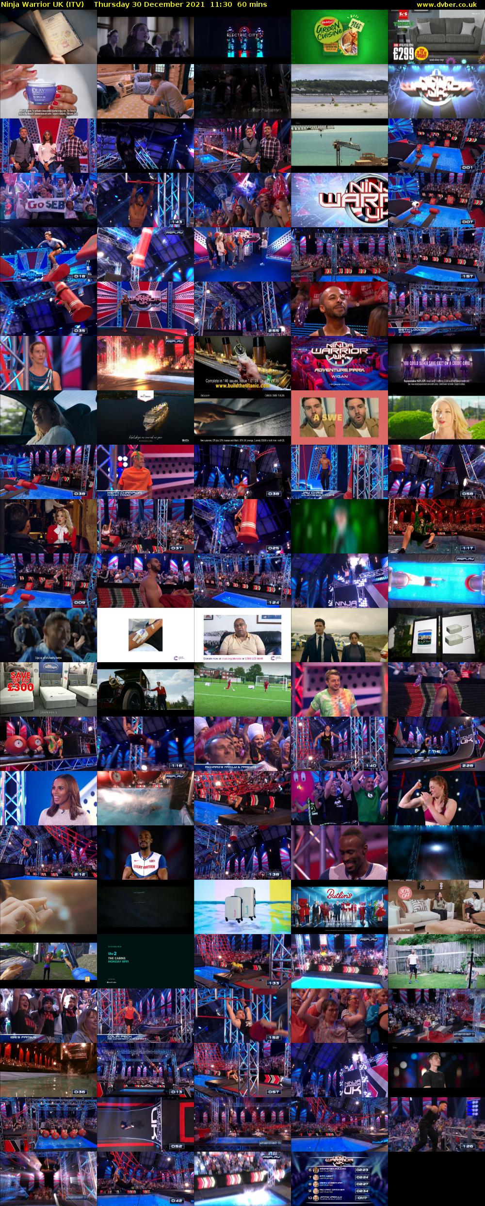 Ninja Warrior UK (ITV) Thursday 30 December 2021 11:30 - 12:30