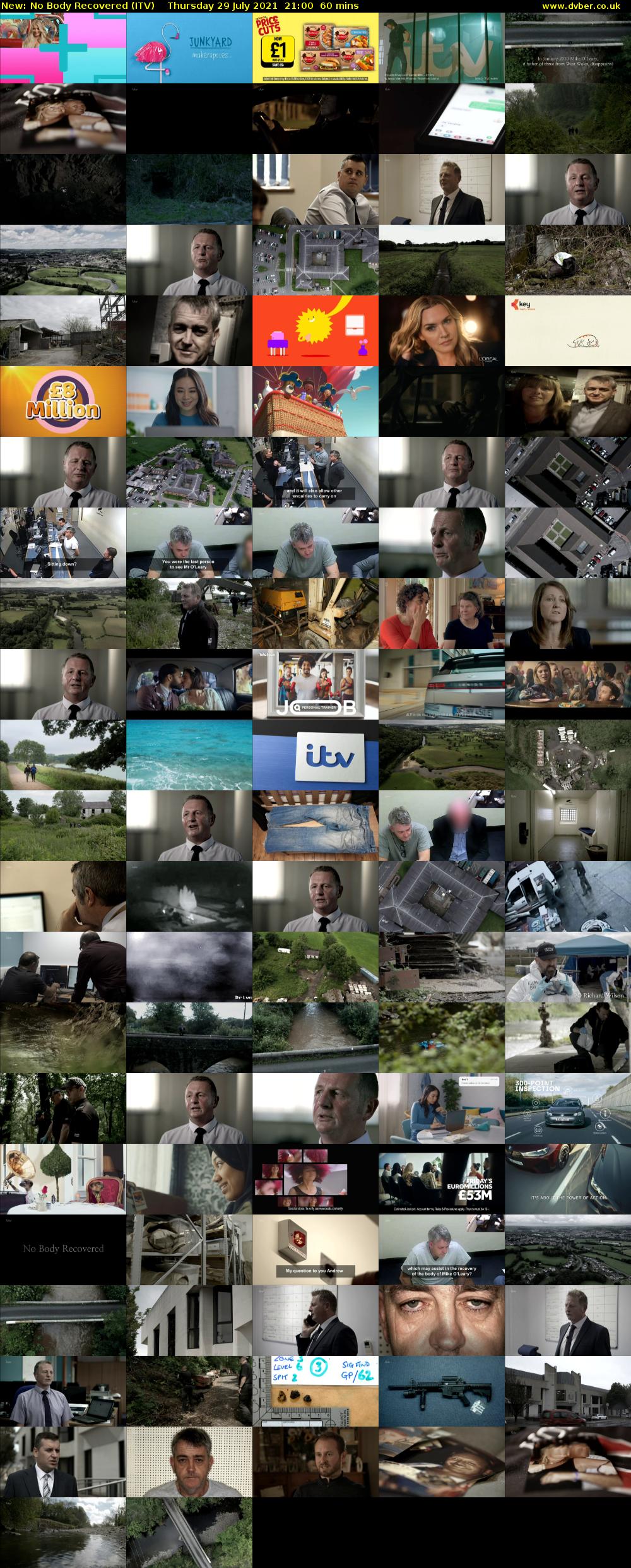 No Body Recovered (ITV) Thursday 29 July 2021 21:00 - 22:00