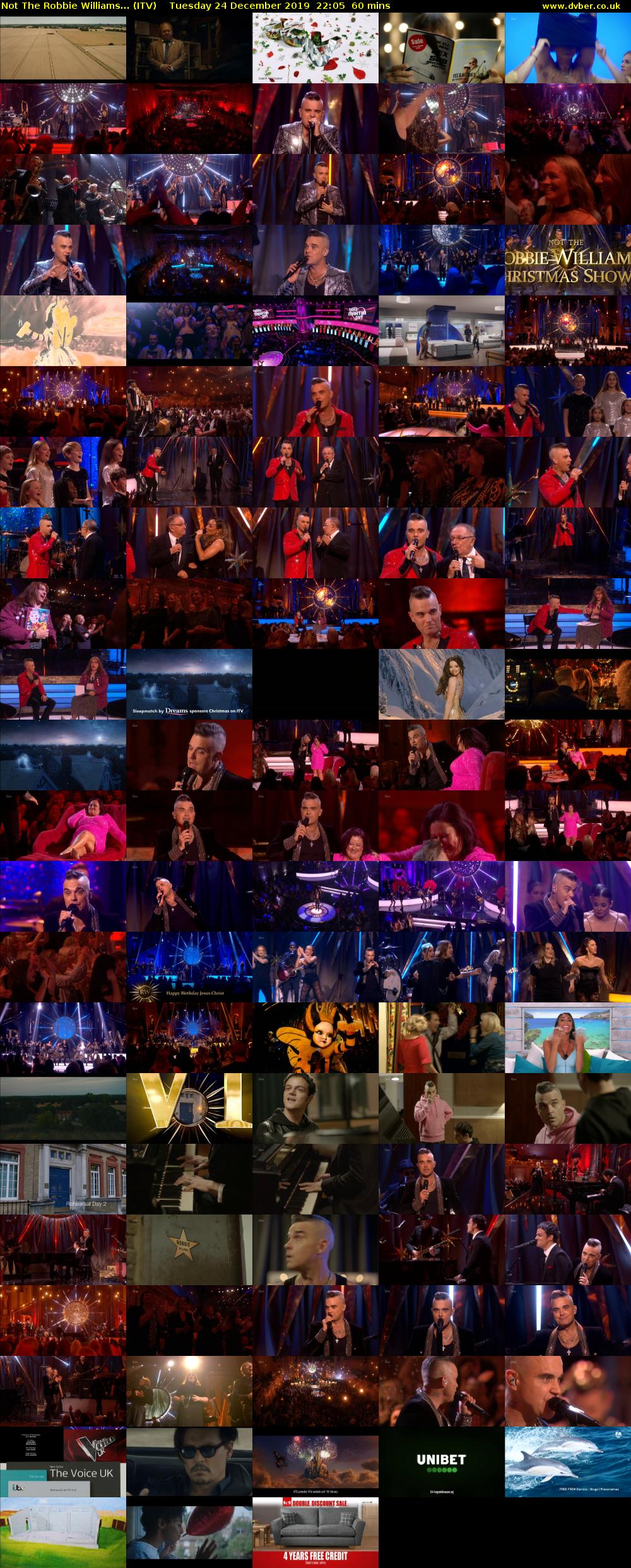 Not The Robbie Williams... (ITV) Tuesday 24 December 2019 22:05 - 23:05