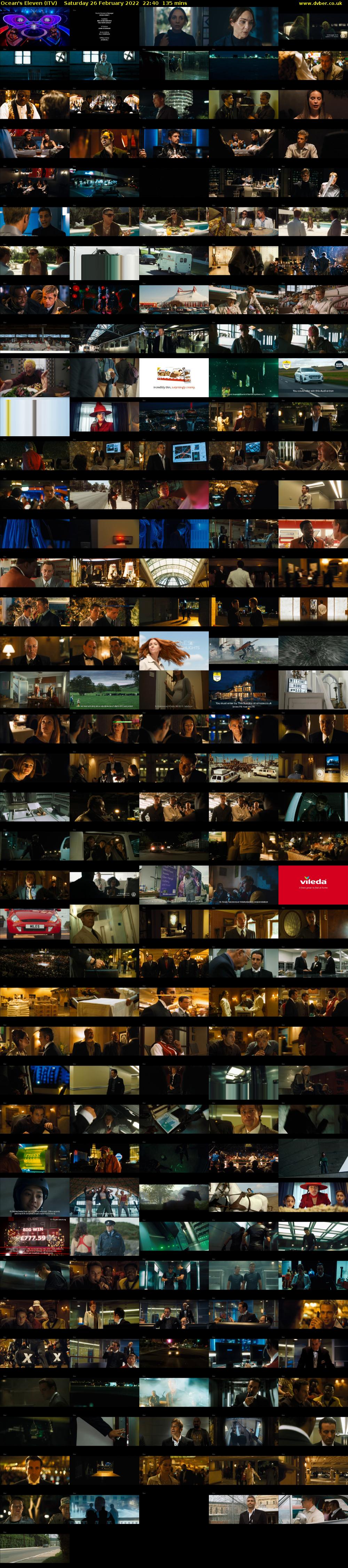 Ocean's Eleven (ITV) Saturday 26 February 2022 22:40 - 00:55