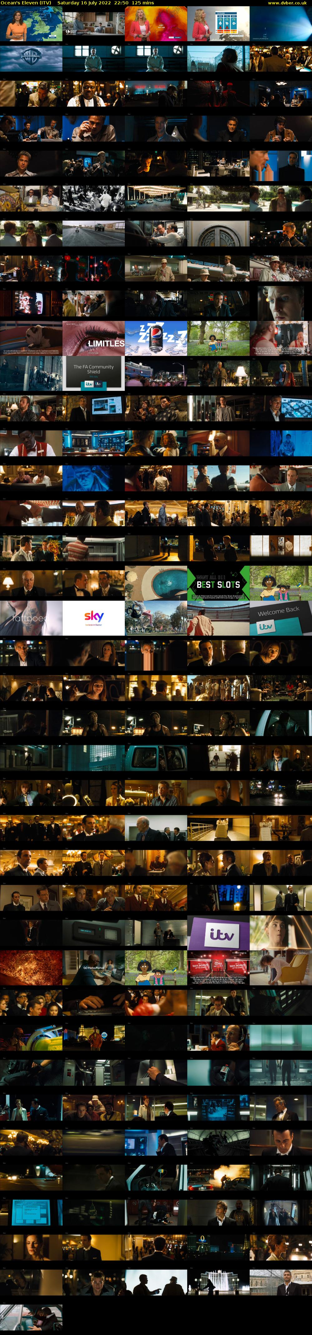 Ocean's Eleven (ITV) Saturday 16 July 2022 22:50 - 00:55