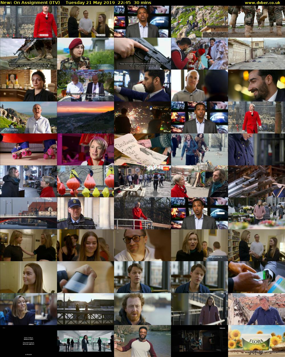 On Assignment (ITV) Tuesday 21 May 2019 22:45 - 23:15