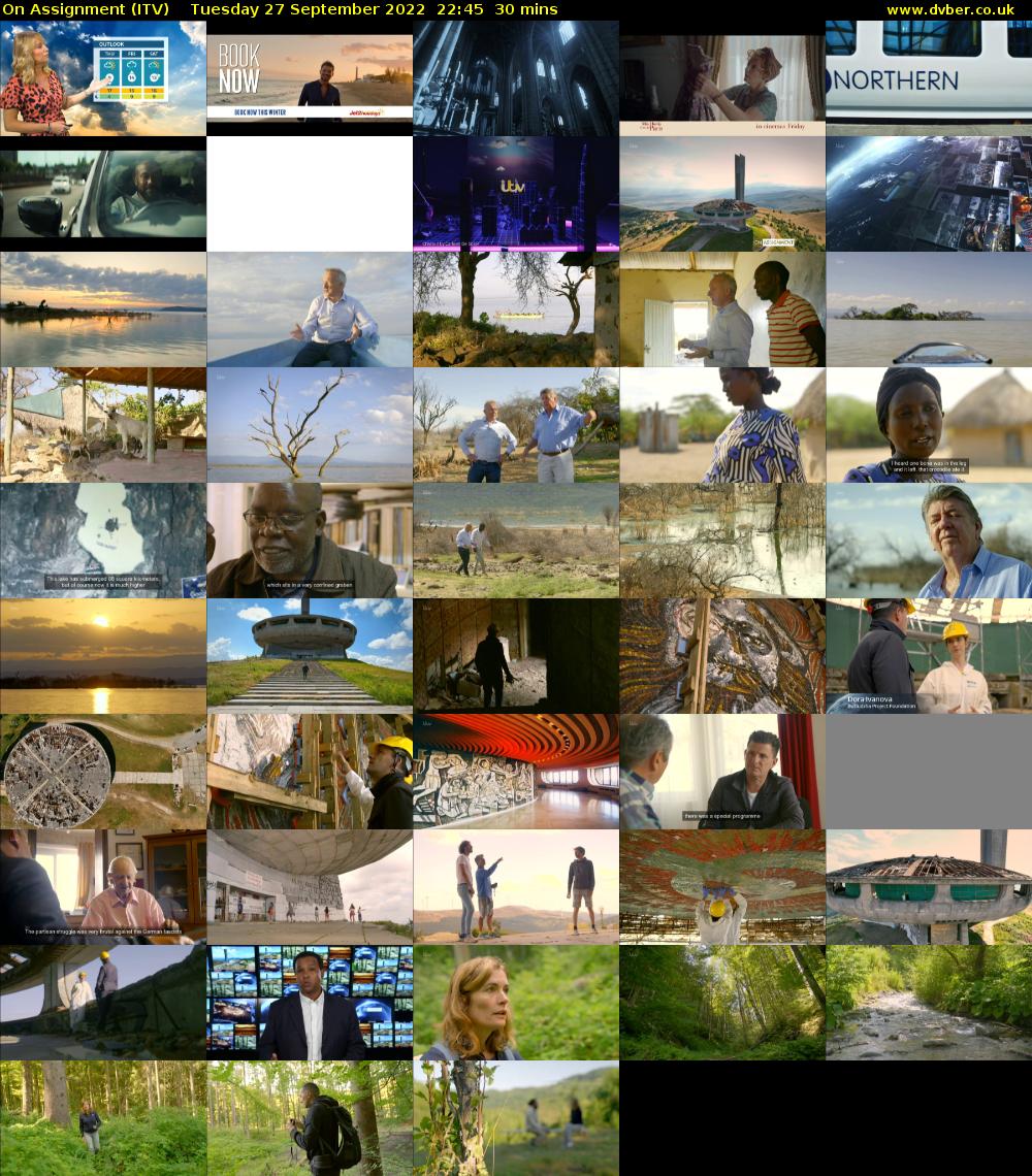 On Assignment (ITV) Tuesday 27 September 2022 22:45 - 23:15
