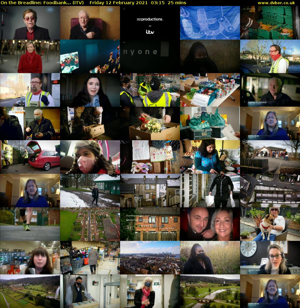 On the Breadline: Foodbank... (ITV) Friday 12 February 2021 03:15 - 03:40