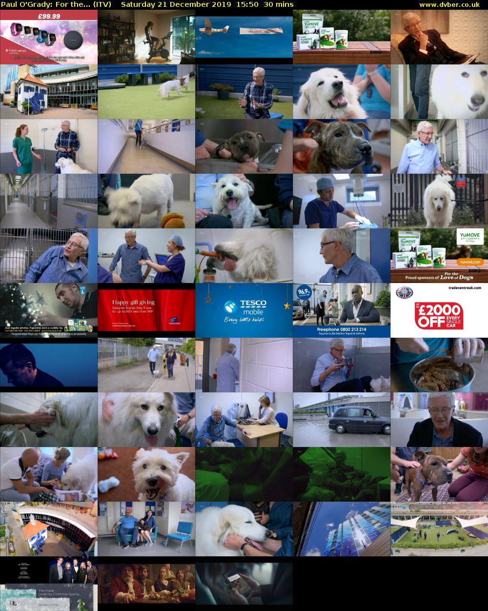 Paul O'Grady: For the... (ITV) Saturday 21 December 2019 15:50 - 16:20