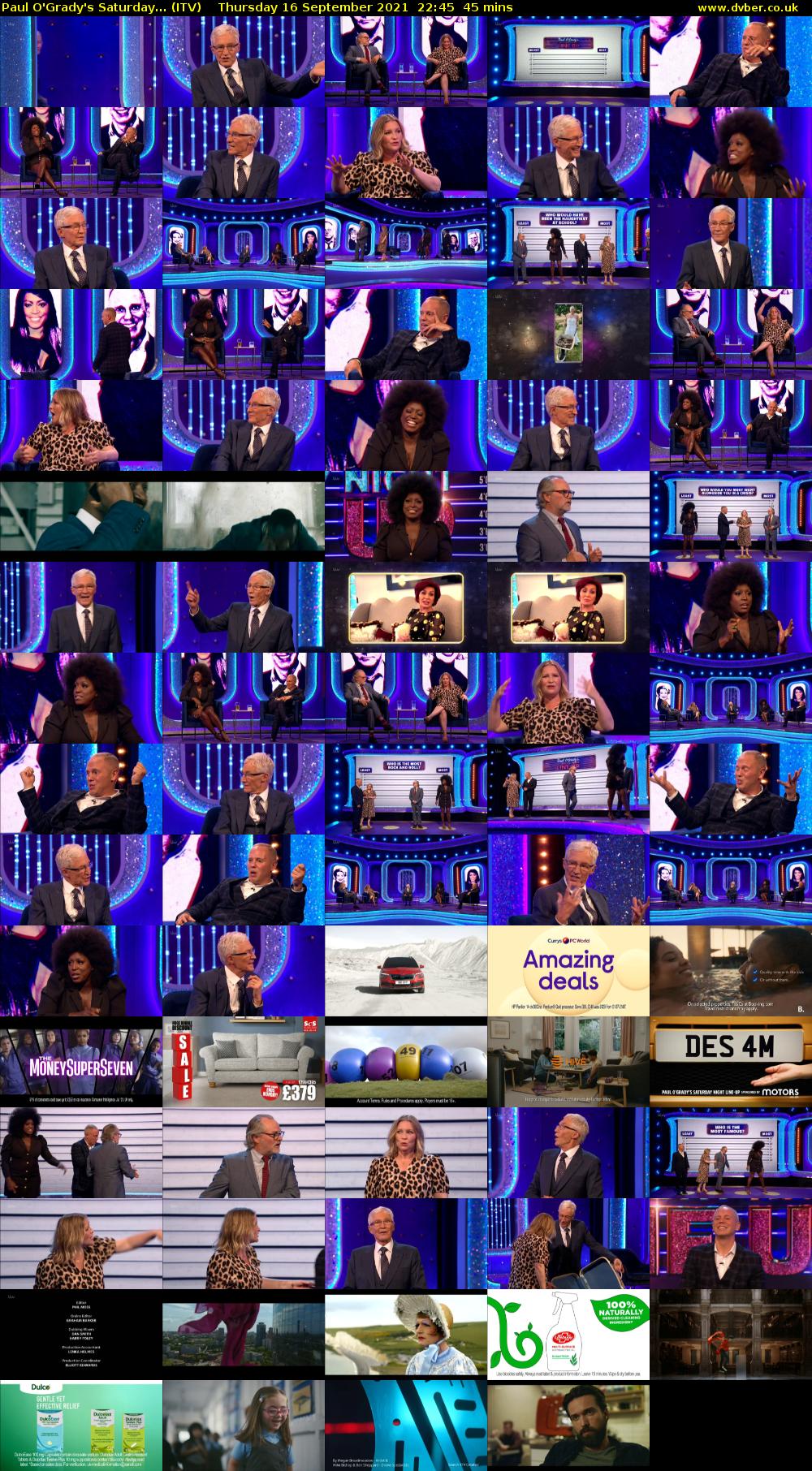 Paul O'Grady's Saturday... (ITV) Thursday 16 September 2021 22:45 - 23:30