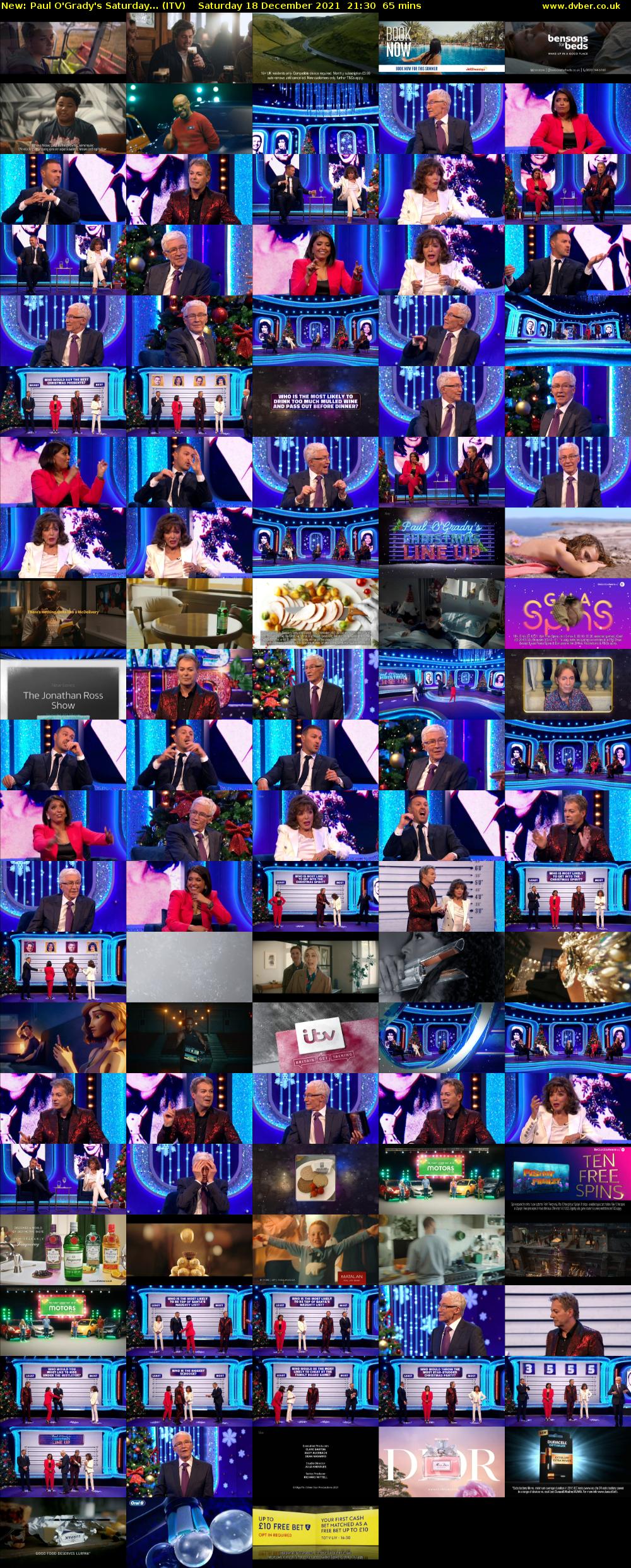 Paul O'Grady's Saturday... (ITV) Saturday 18 December 2021 21:30 - 22:35