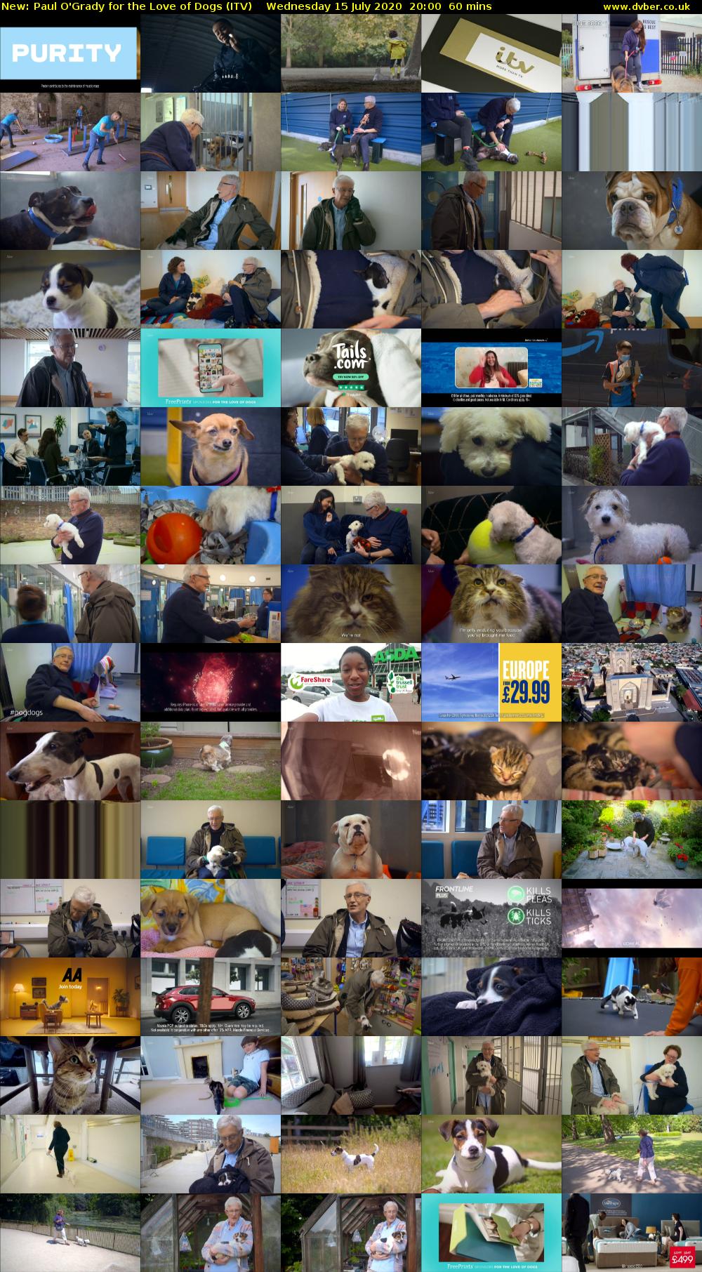 Paul O'Grady for the Love of Dogs (ITV) Wednesday 15 July 2020 20:00 - 21:00