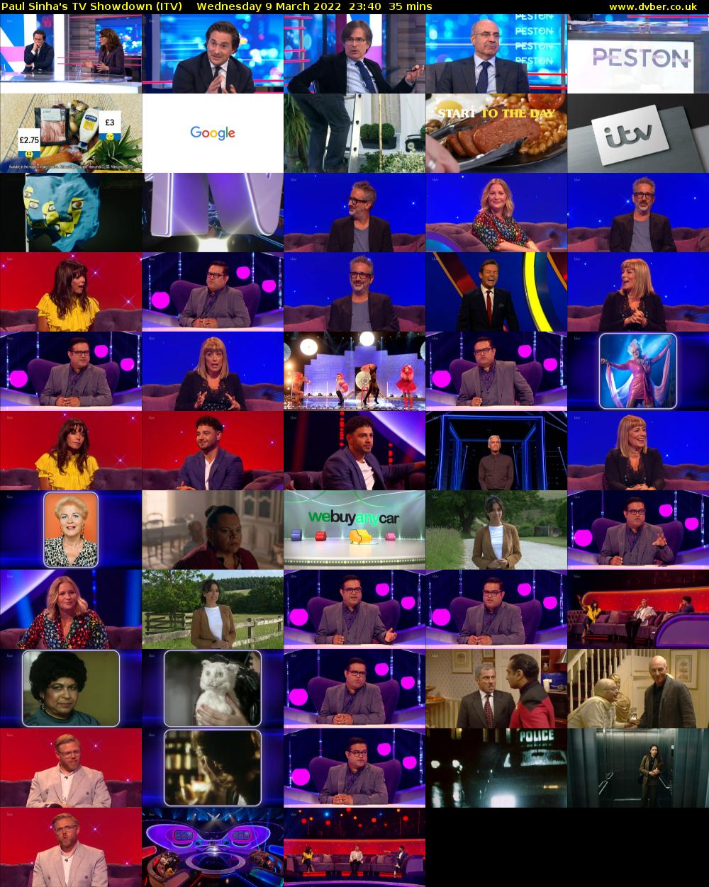 Paul Sinha's TV Showdown (ITV) Wednesday 9 March 2022 23:40 - 00:15