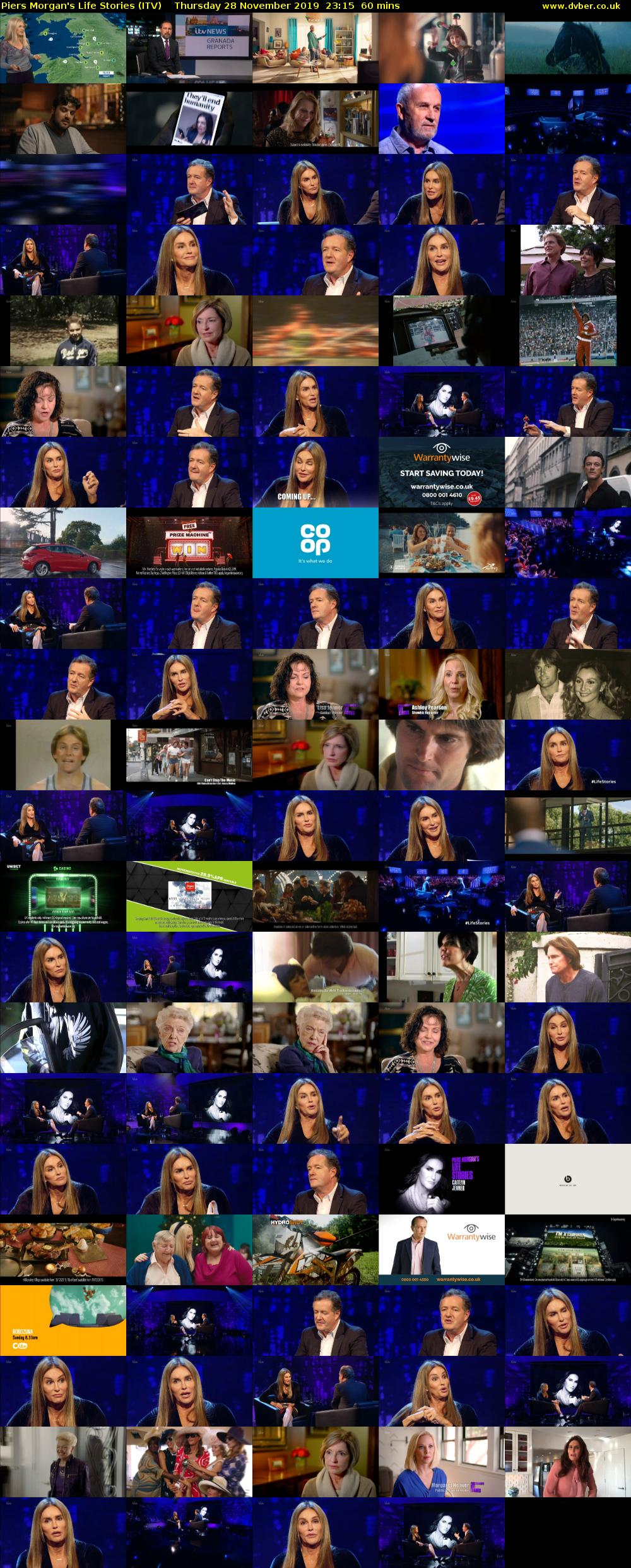 Piers Morgan's Life Stories (ITV) Thursday 28 November 2019 23:15 - 00:15