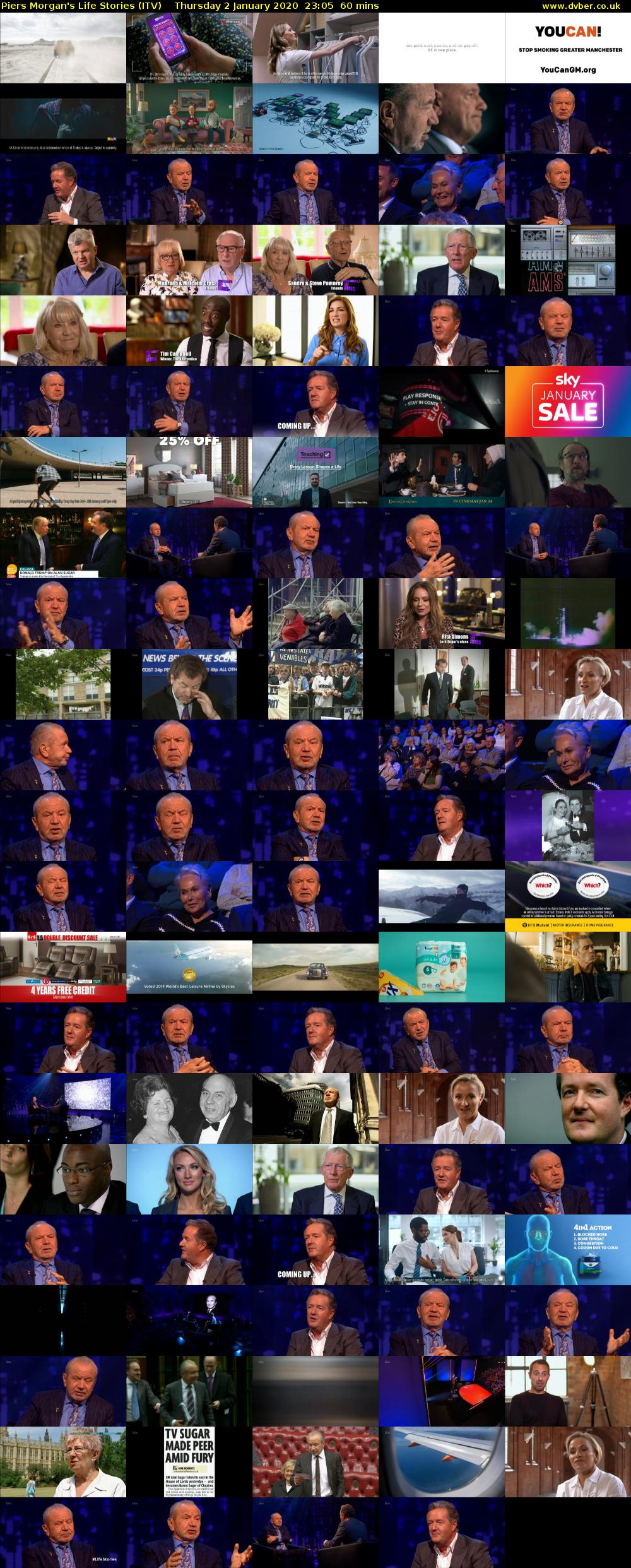 Piers Morgan's Life Stories (ITV) Thursday 2 January 2020 23:05 - 00:05