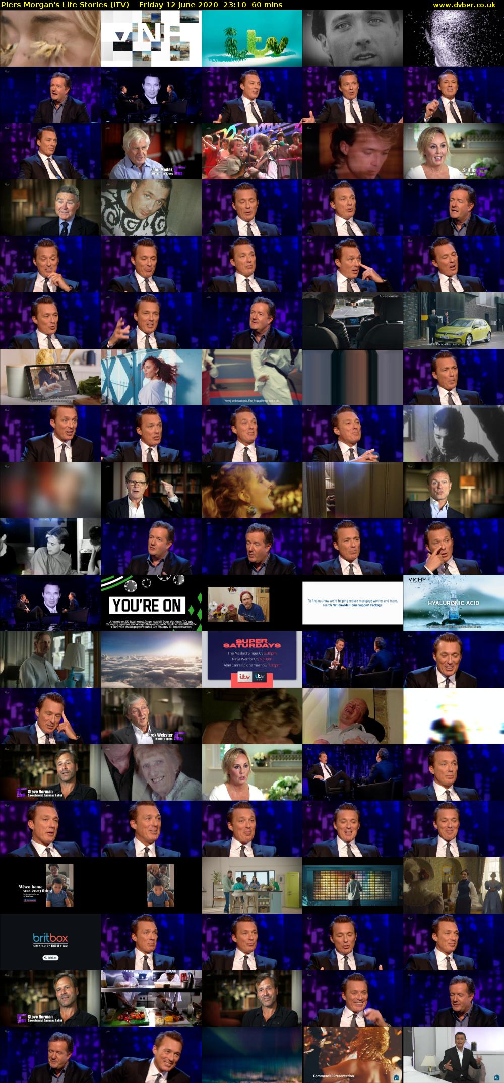 Piers Morgan's Life Stories (ITV) Friday 12 June 2020 23:10 - 00:10