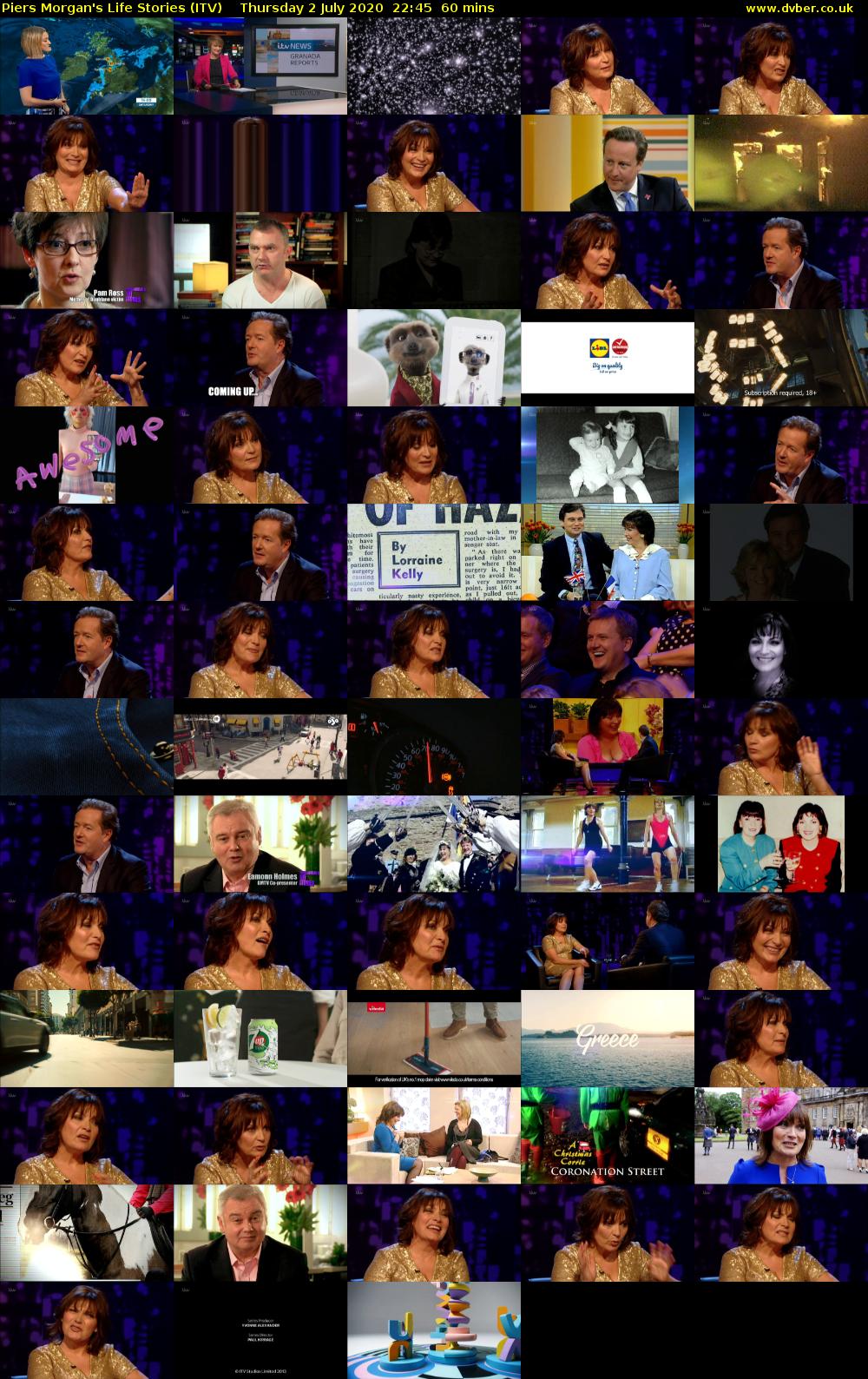 Piers Morgan's Life Stories (ITV) Thursday 2 July 2020 22:45 - 23:45