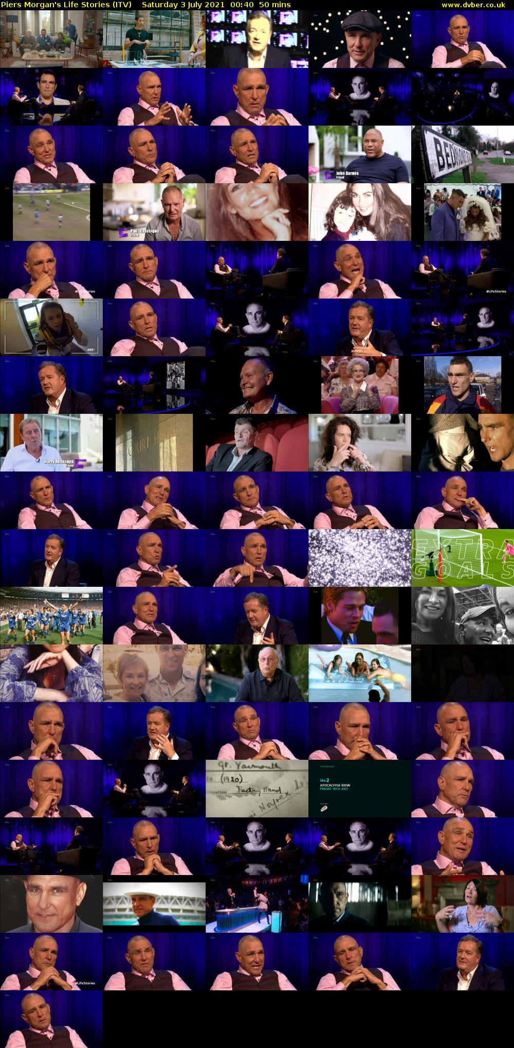 Piers Morgan's Life Stories (ITV) Saturday 3 July 2021 00:40 - 01:30