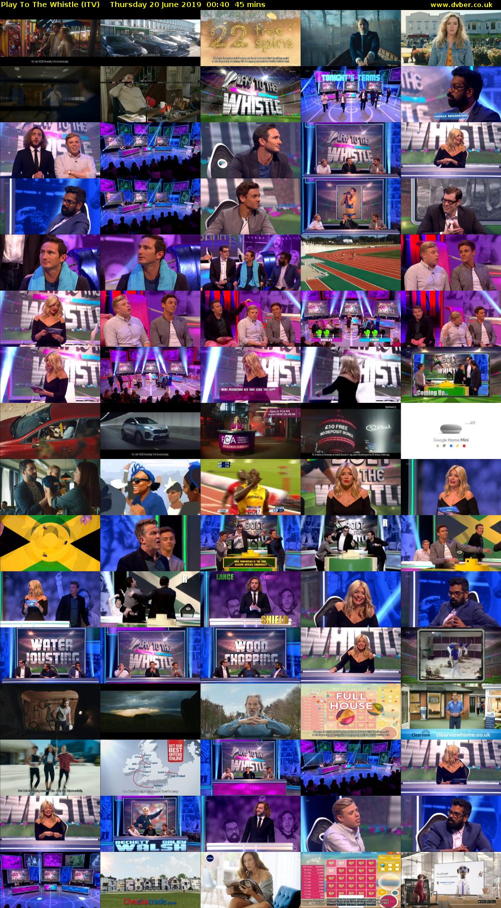 Play To The Whistle (ITV) Thursday 20 June 2019 00:40 - 01:25