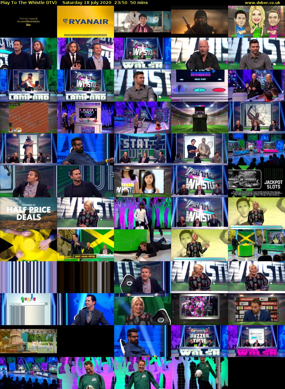 Play To The Whistle (ITV) Saturday 18 July 2020 23:50 - 00:40