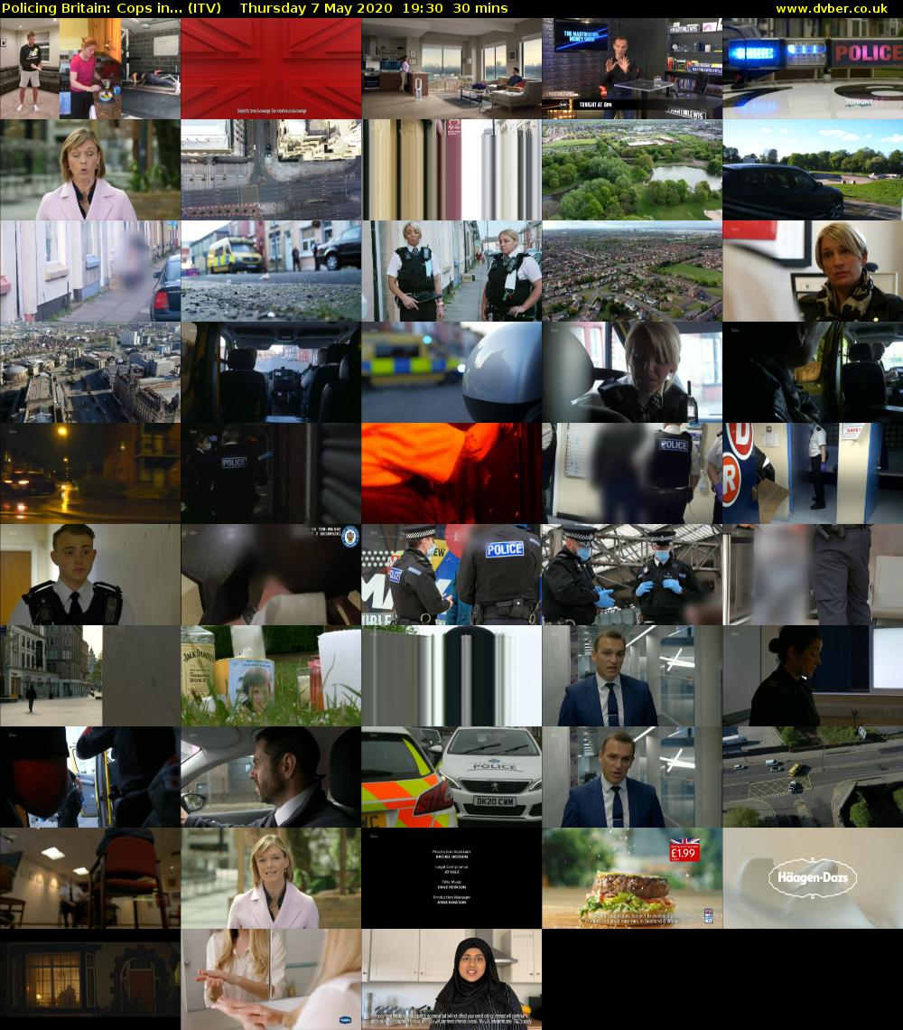Policing Britain: Cops in... (ITV) Thursday 7 May 2020 19:30 - 20:00