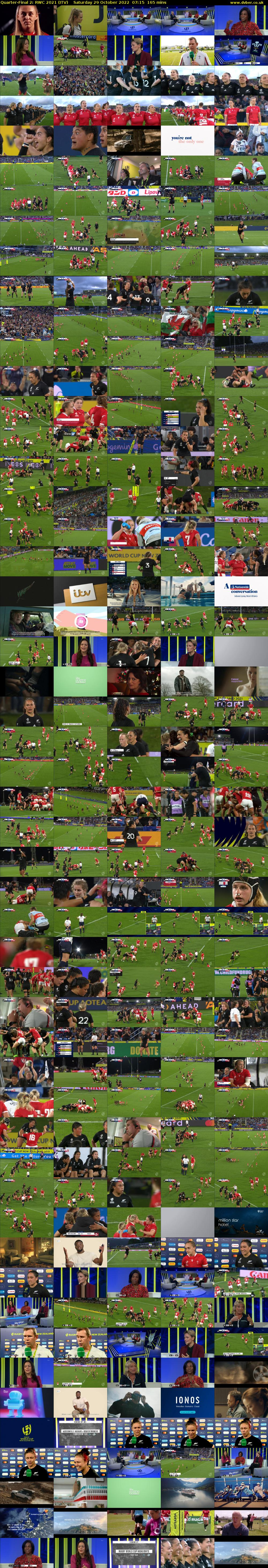 Quarter-Final 2: RWC 2021 (ITV) Saturday 29 October 2022 07:15 - 10:00