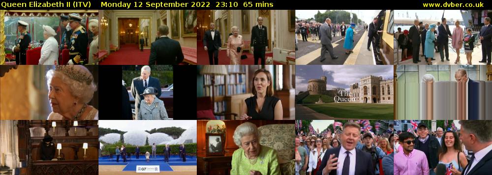 Queen Elizabeth II (ITV) Monday 12 September 2022 23:10 - 00:15
