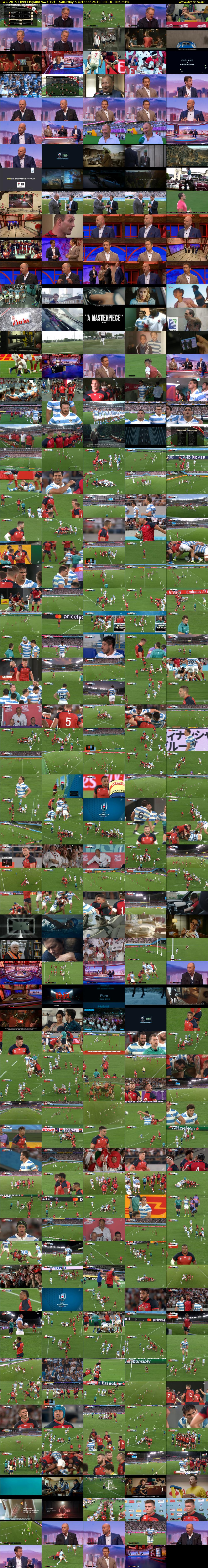 RWC 2019 Live: England v... (ITV) Saturday 5 October 2019 08:10 - 11:15