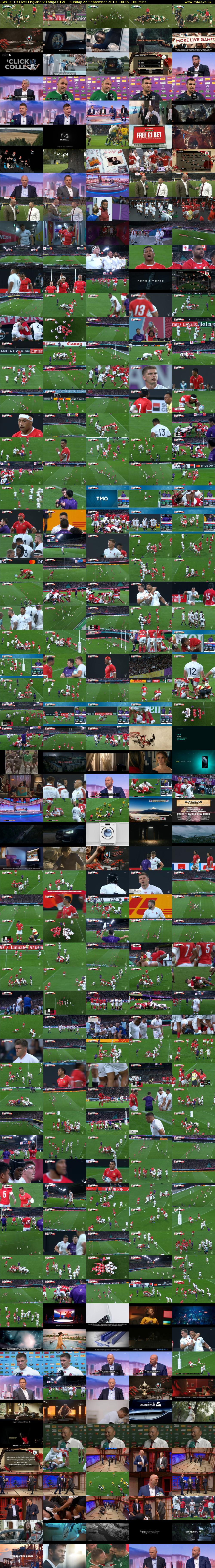 RWC 2019 Live: England v Tonga (ITV) Sunday 22 September 2019 10:45 - 13:45