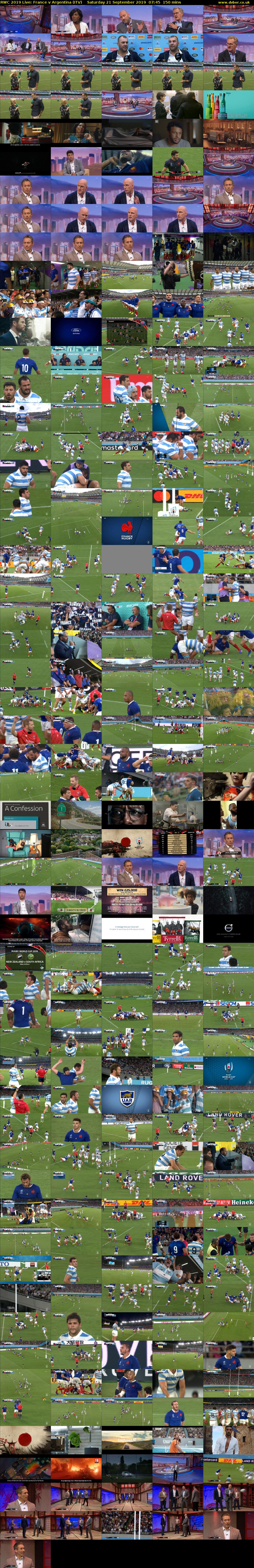 RWC 2019 Live: France v Argentina (ITV) Saturday 21 September 2019 07:45 - 10:15