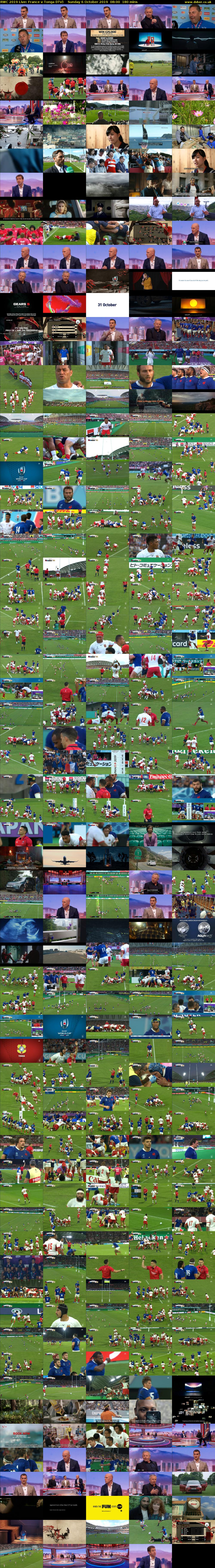 RWC 2019 Live: France v Tonga (ITV) Sunday 6 October 2019 08:00 - 11:00