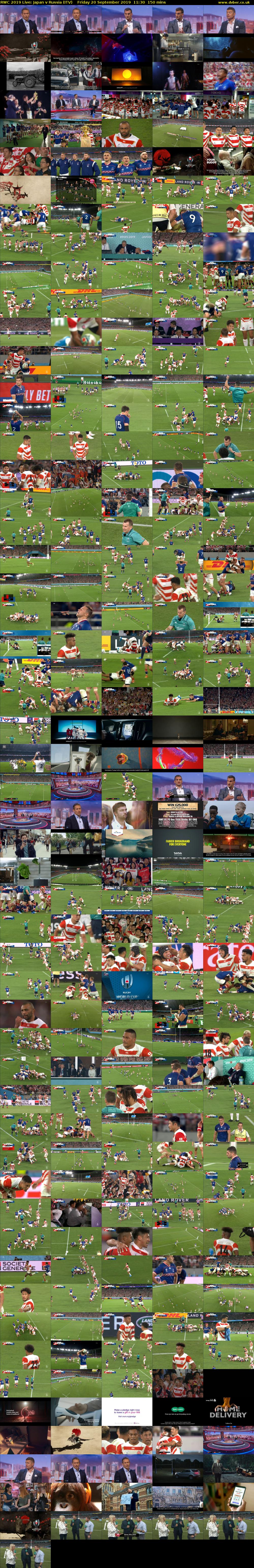 RWC 2019 Live: Japan v Russia (ITV) Friday 20 September 2019 11:30 - 14:00