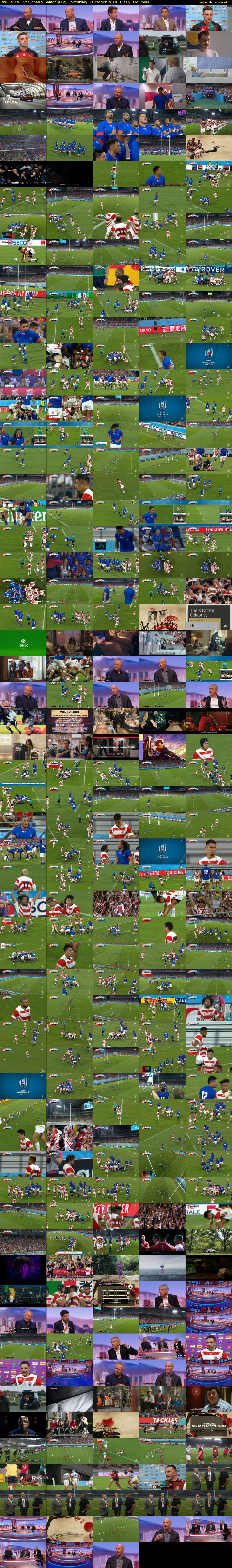 RWC 2019 Live: Japan v Samoa (ITV) Saturday 5 October 2019 11:15 - 14:00