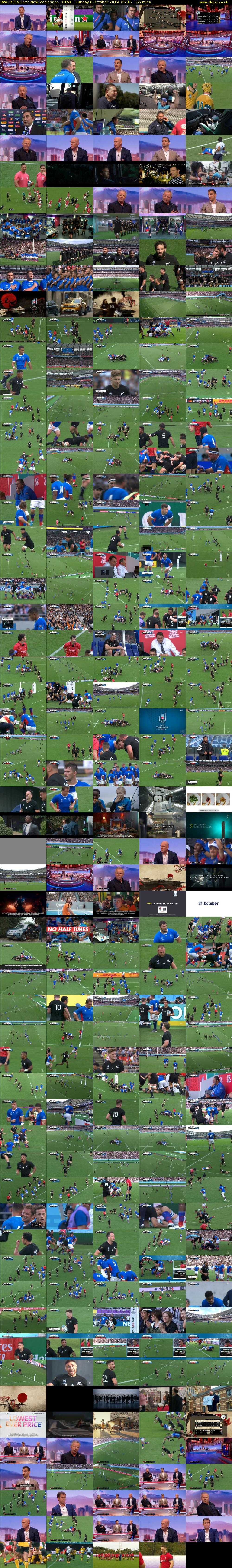 RWC 2019 Live: New Zealand v... (ITV) Sunday 6 October 2019 05:15 - 08:00