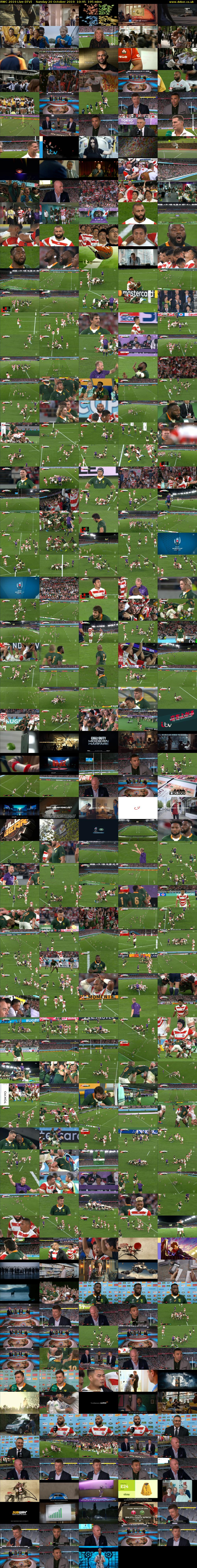 RWC 2019 Live (ITV) Sunday 20 October 2019 10:45 - 14:00